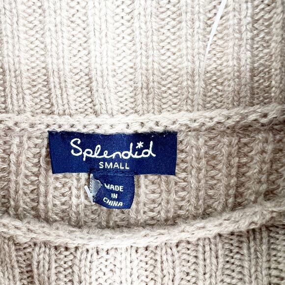 NWT Splendid Oversized Turtleneck Sweater S Tan - Picture 5 of 7